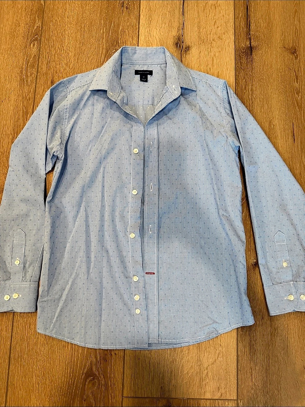 Tommy Hilfiger Gingham Button Down in Blue & White Size 12 Like New